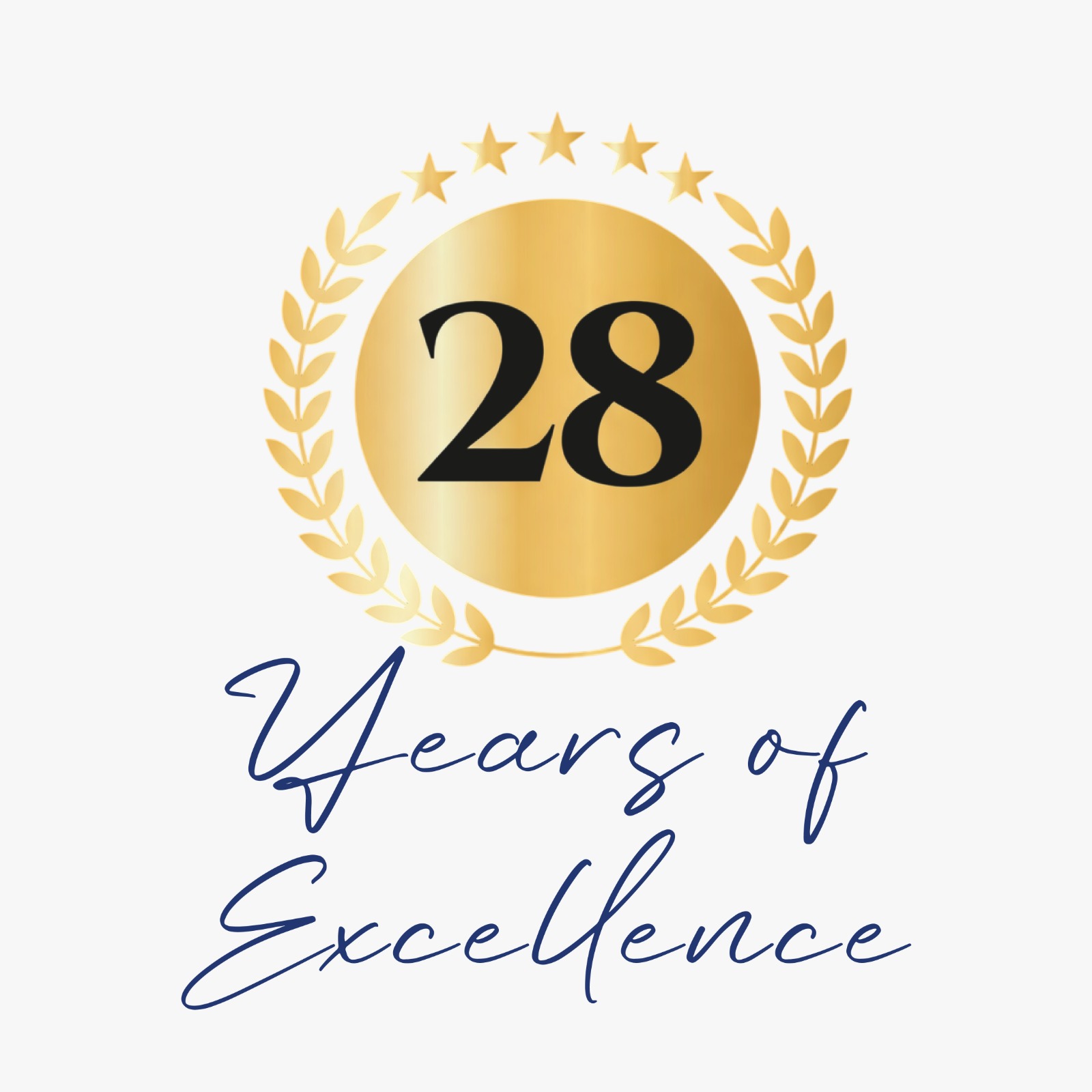 28 Years of Excellence logo